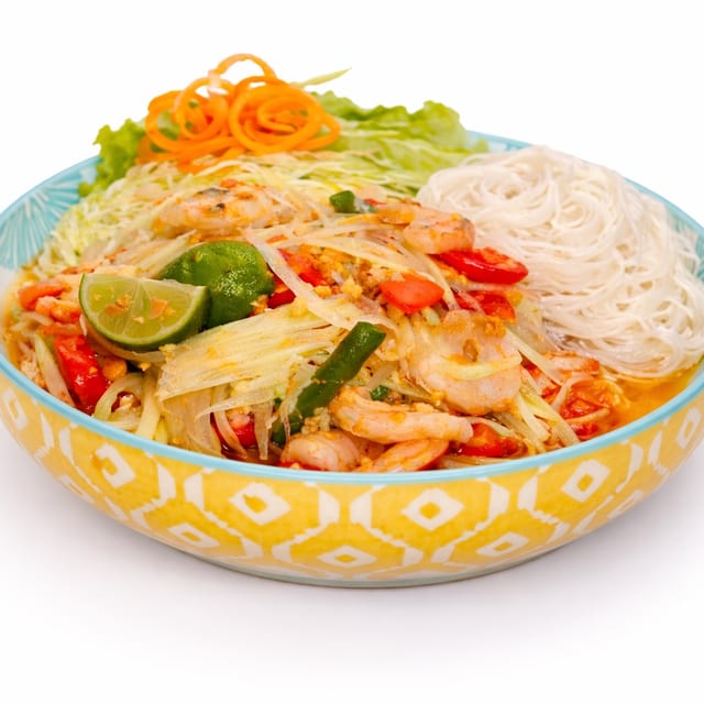 Vegetarian Papaya Salad (Gluten-Free).