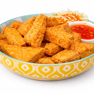 Fried Tofu with Sweet Chili Sauce